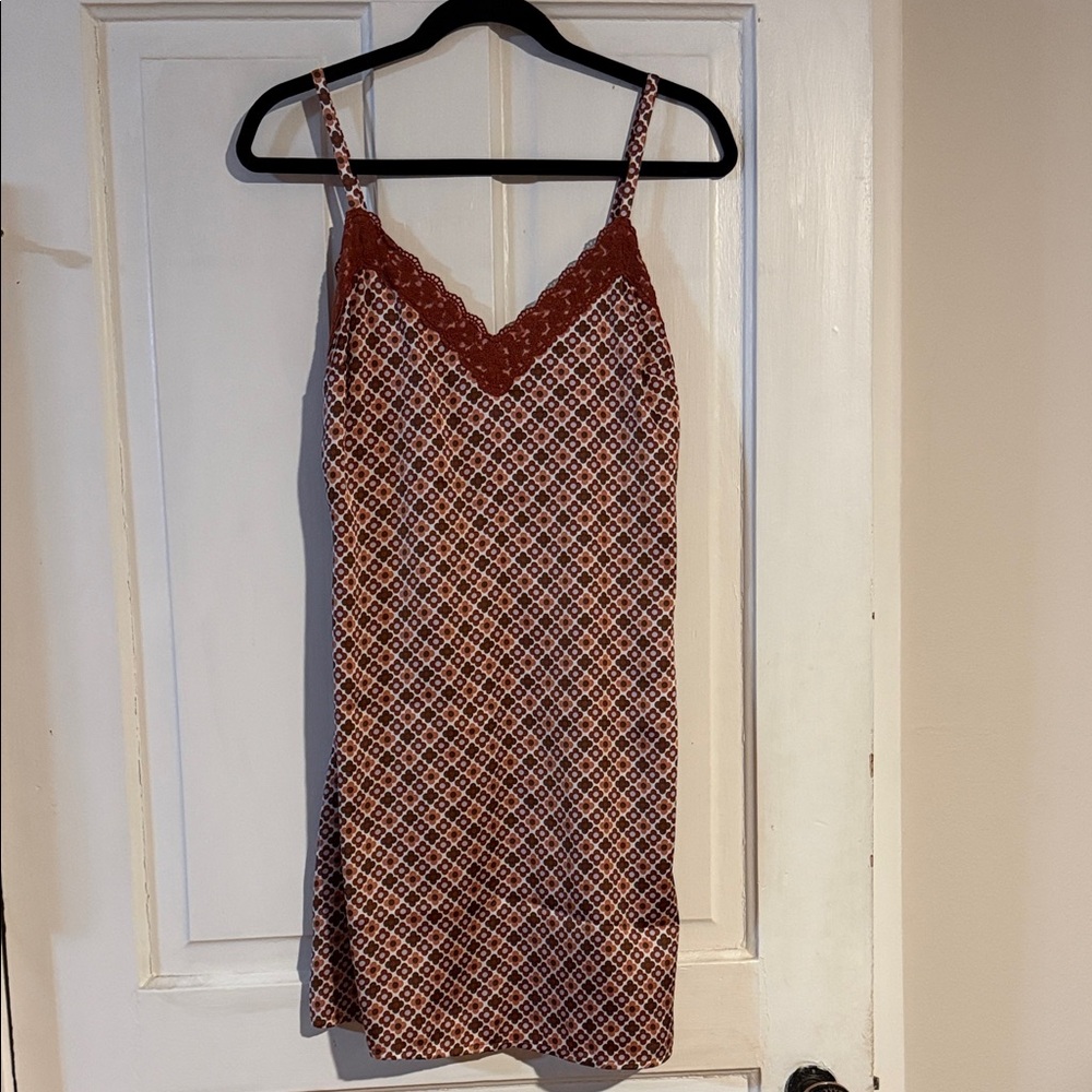 Hollister Red and White Patterned Dress